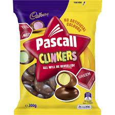 Cadbury Pascall Clinker Milk Chocolate Lollies Snack & Share Bag 300g