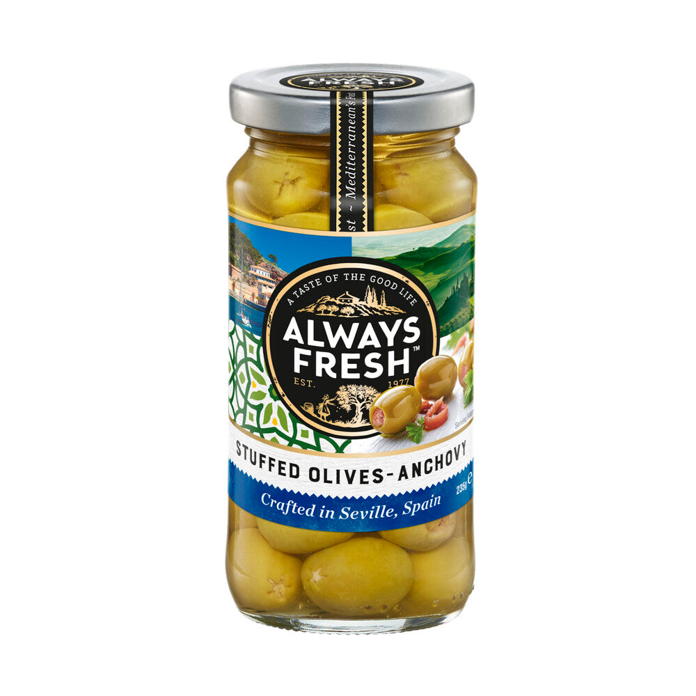 Always Fresh Olives Anchovy Stuffed 235g