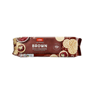 Coles Crackers Brown Rice 100g