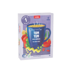 Coles Soup Cup Tom Yum (2pk) 60g