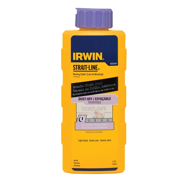 Irwin Strait-Line 6oz Violet Dust Off Marking Chalk