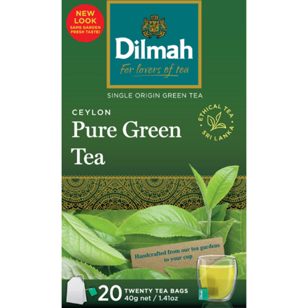 Dilmah Ceylon Tea Pure Green Tea (20pk) 40g
