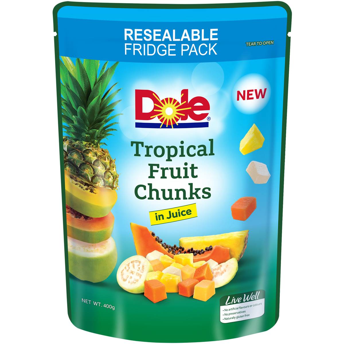 Dole Tropical Fruit Chunks In Juice 400g