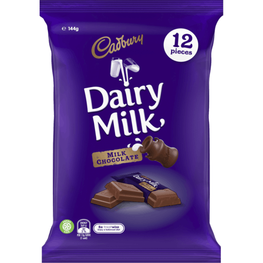 Cadbury Sharepack Dairy Milk (12pk) 144g