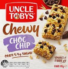 Uncle Tobys Muesli Bars Chewy Choc Chip (6pk)