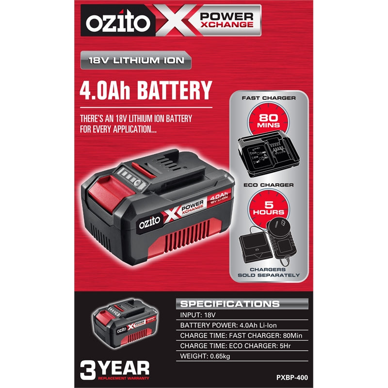 Ozito PXC 18V 4.0Ah Lithium-Ion Battery