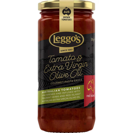 Leggo's Gourmet Pasta Sauce Tomato & Red Island Ex Virgin Olive Oil 390g
