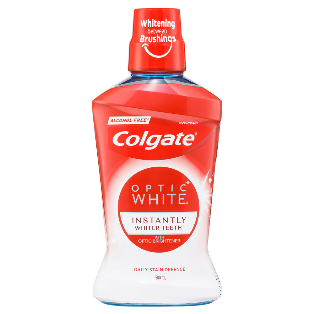 Colgate Optic White Alcohol Free Whitening Mouthwash With Optic Brightener | 500mL