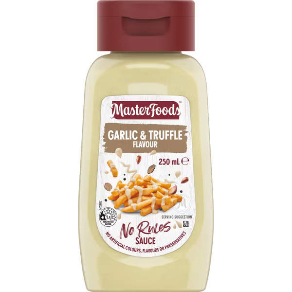 MasterFoods Garlic & Truffle Flavour No Rules Sauce 250mL