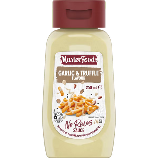MasterFoods Garlic & Truffle Flavour No Rules Sauce 250mL