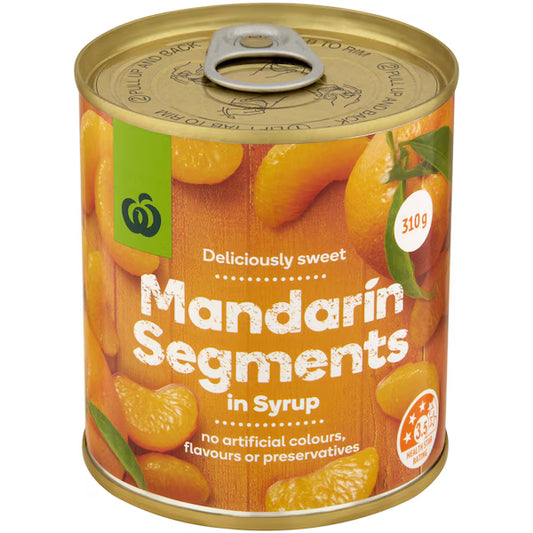 Woolworths Mandarin In Syrup 310g