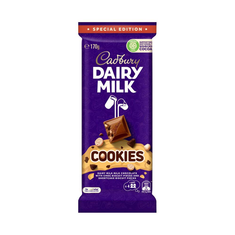 Cadbury Dairy Milk Cookie Block Chocolate Block 170g