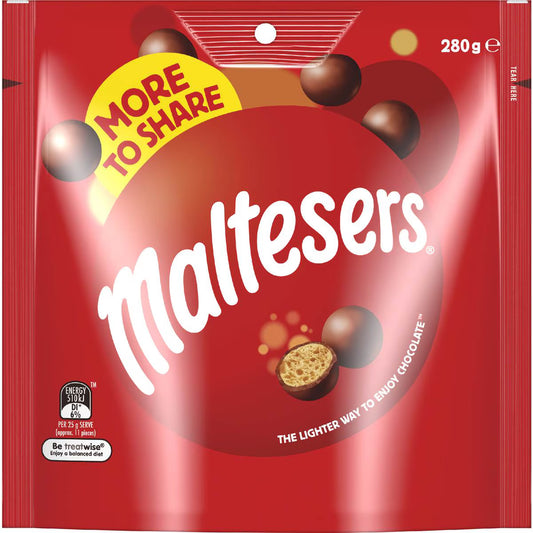 Maltesers Milk Chocolate Snack Party Bag 280g