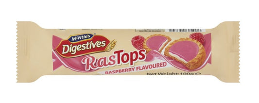 McVities Digestive Rastops  Raspbery Biscuits 100g