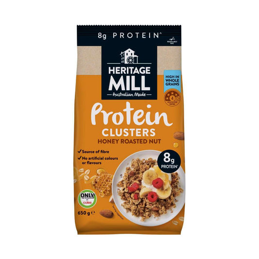 Heritage Mill Protein Clusters Honey Roasted Nut 650g