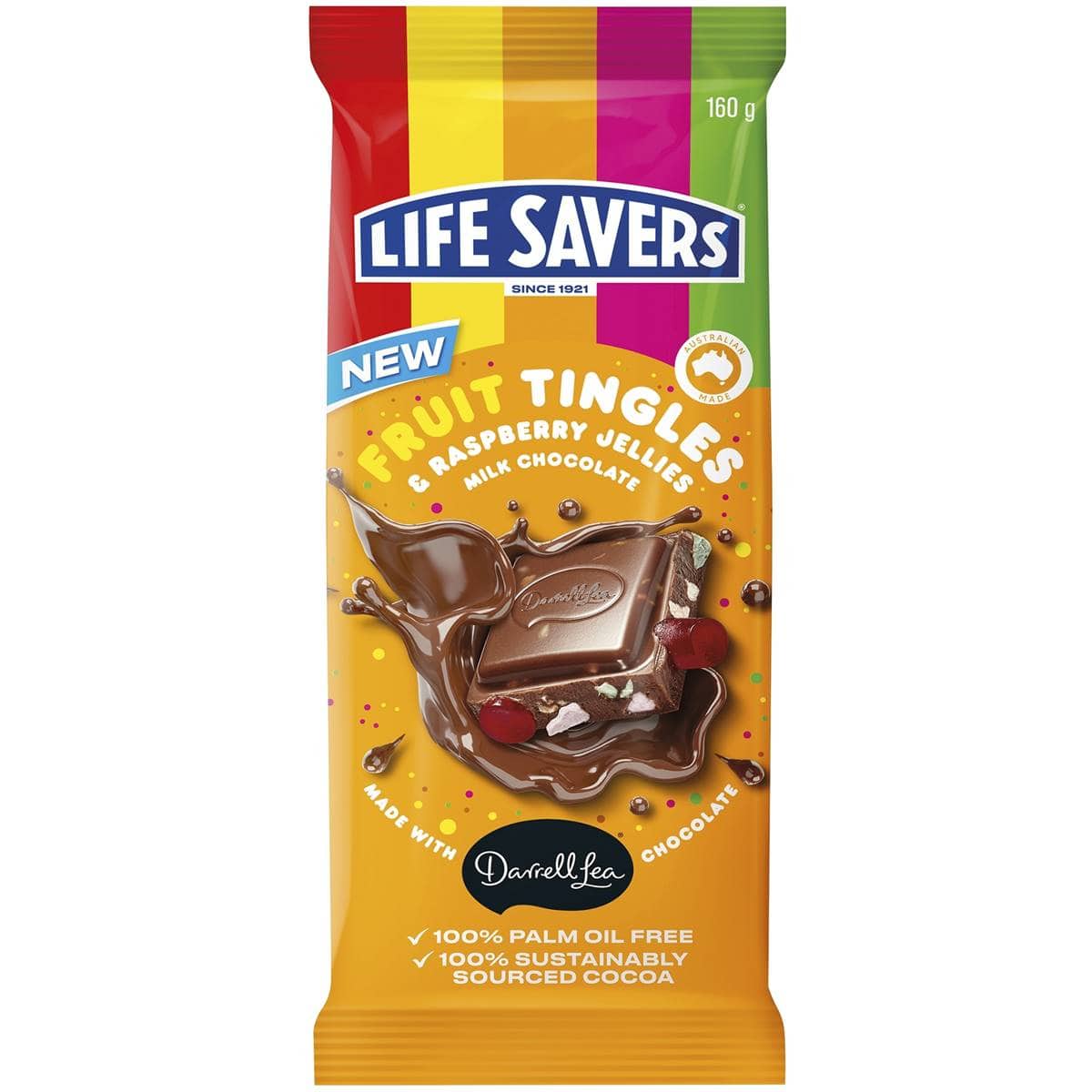Darrell Lea Block Life Savers Fruit Tingles 160g