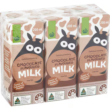 Woolworths Chocolate Milk Lunch Box Poppers 200mL