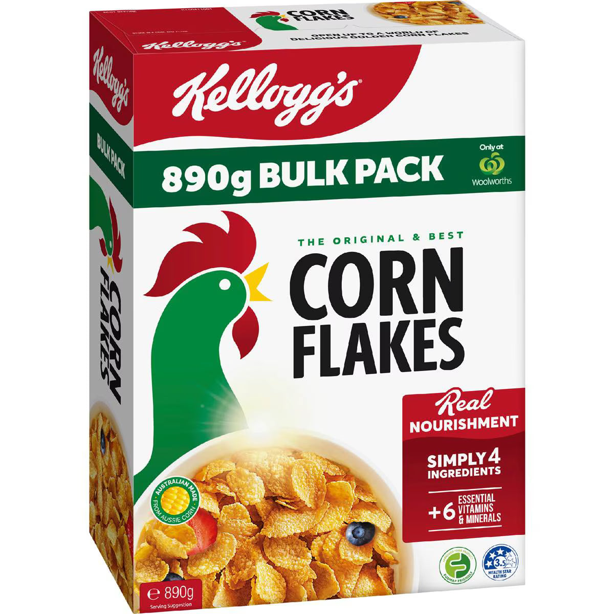 Kellogg’s Corn Flakes Breakfast Cereal 890g