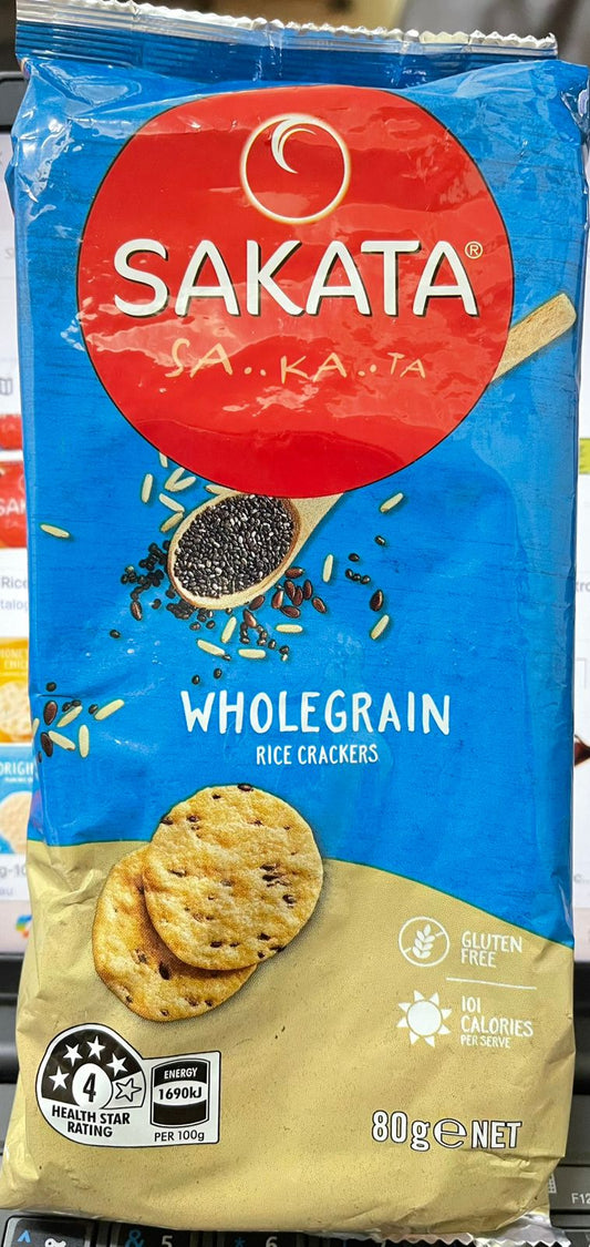 Sakata Rice Crackers Wholegrain 80g