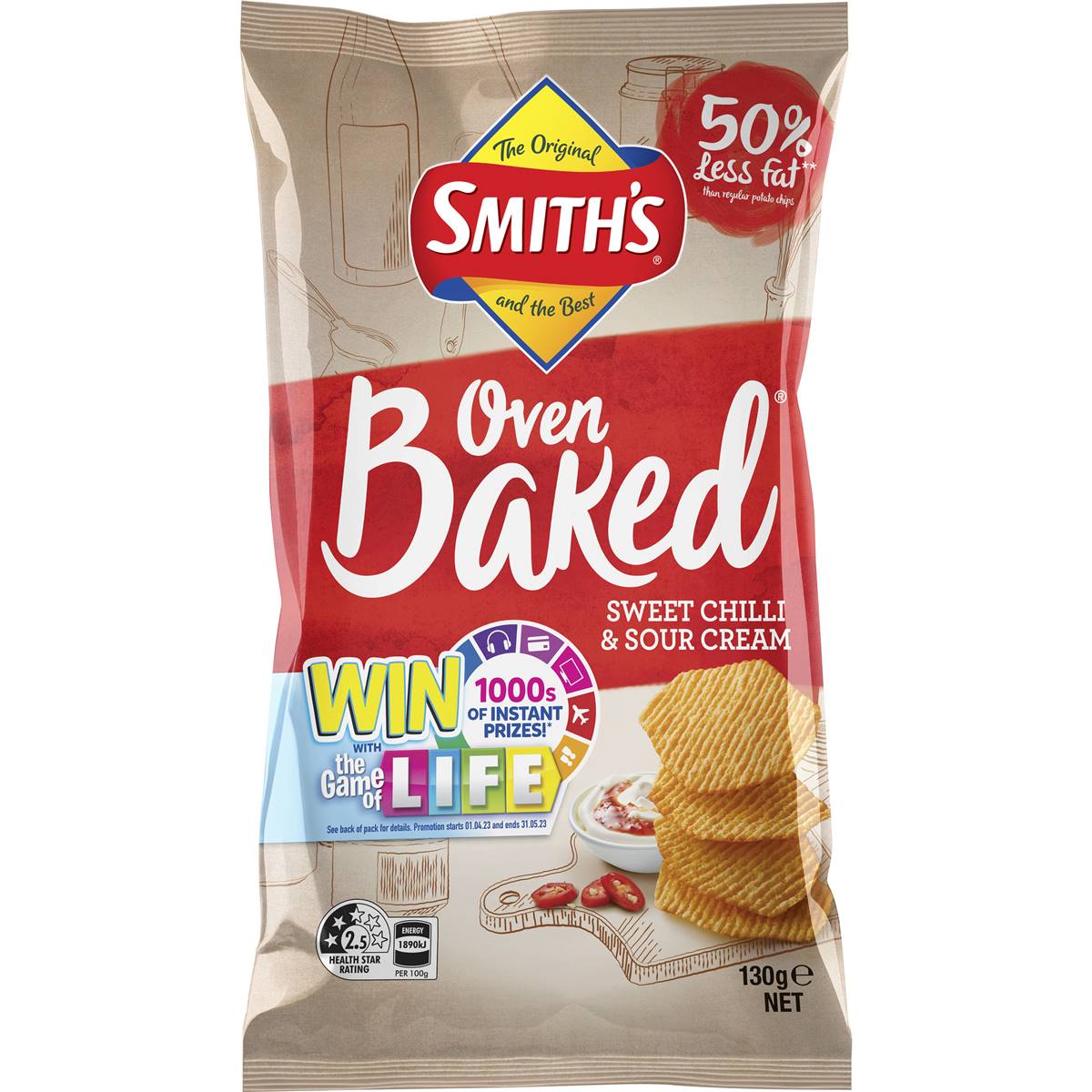 Smith's Oven Baked Sweet Chilli & Sour Cream 130g