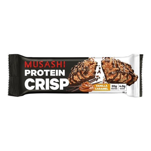 Musashi Crisp Protein Bar Vanilla Caramel 60g