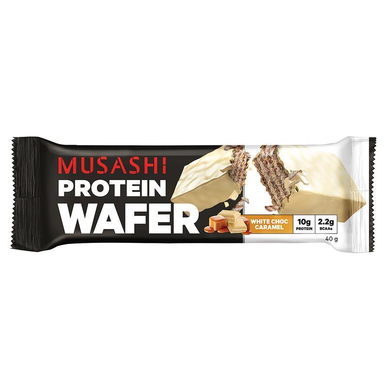 Musashi Protein Wafer Bar White Choc Caramel 40g
