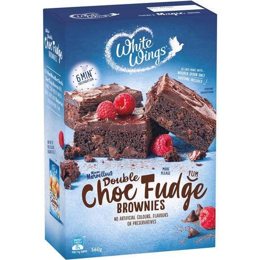 White Wings Brownie Mix Double Choc Fudge 560g