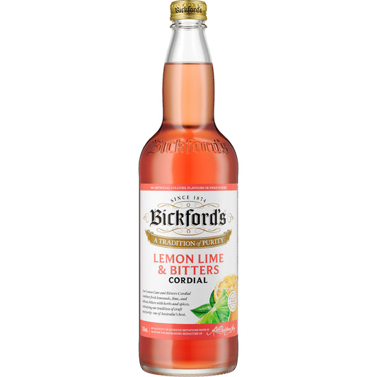 Bickford's Lemon & Lime Bitters Cordial 750mL