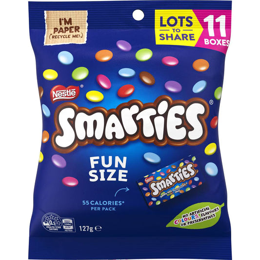 Smarties Milk Chocolate 11 Mini Boxes Share Pack 127g