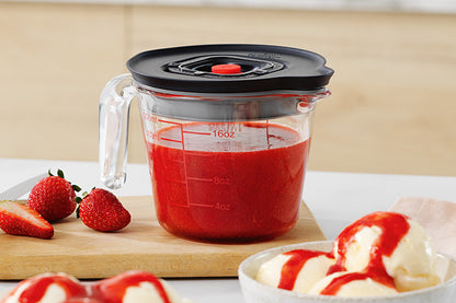 Curtis Stone Glass Container - 500ml Glass measuring jug with lid