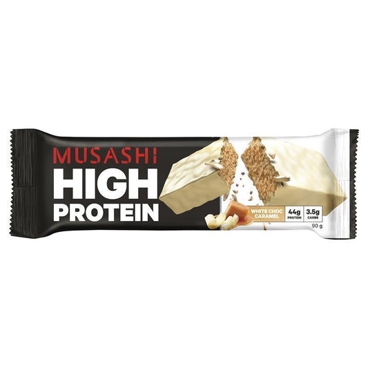 Musashi High Protein Bar White Chocolate Caramel 90g