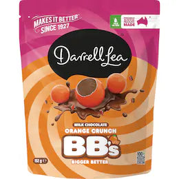 Darrell Lea Milk Chocolate BB's Orange Crunch 152g