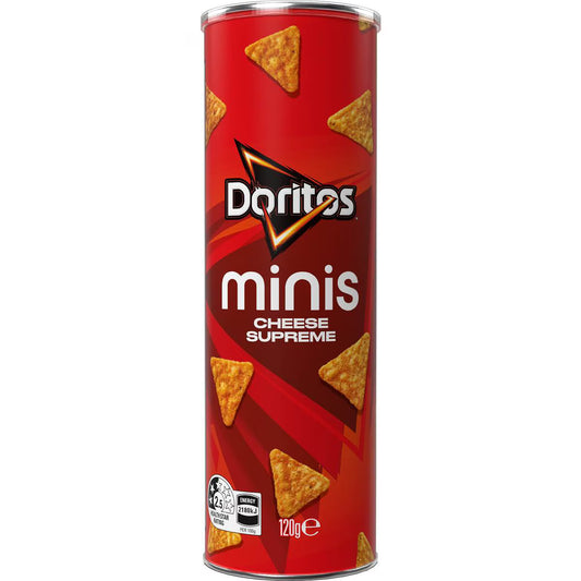 Doritos Minis Cheese Supreme Corn Chips Canister 120g