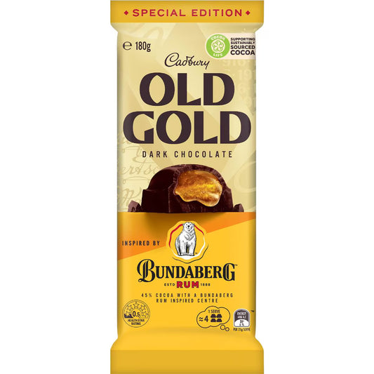Cadbury Old Gold Bundaberg Rum Chocolate Block