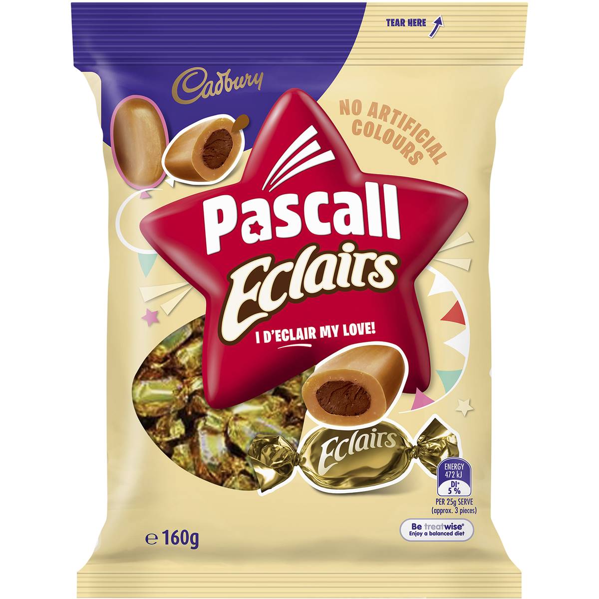 Cadbury pascall eclairs chocolate lollies 160g