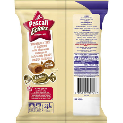 Cadbury pascall eclairs chocolate lollies 160g