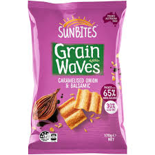 Sunbites Grain Waves Caramelised Onion And Balsamic Vinegar Chips | 170g