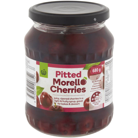 Woolworths Pitted Morello Cherries 680g