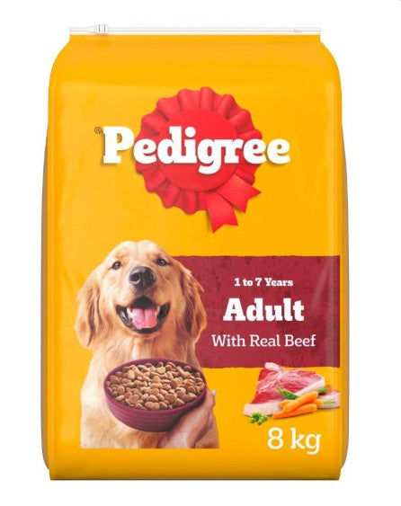 Pedigree Adult Dry Dog Food with Real Beef | 8kg