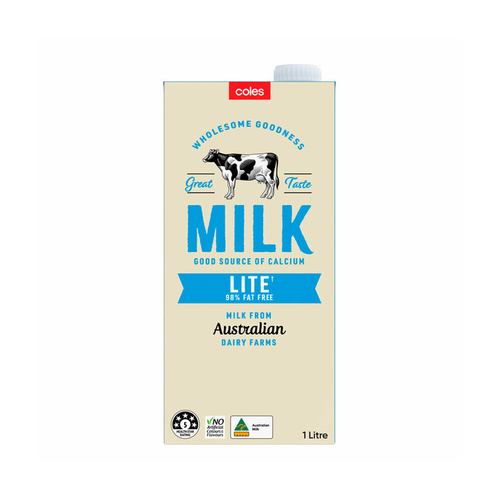 Coles Australian Lite Long Life Milk 1L – Bunnasia