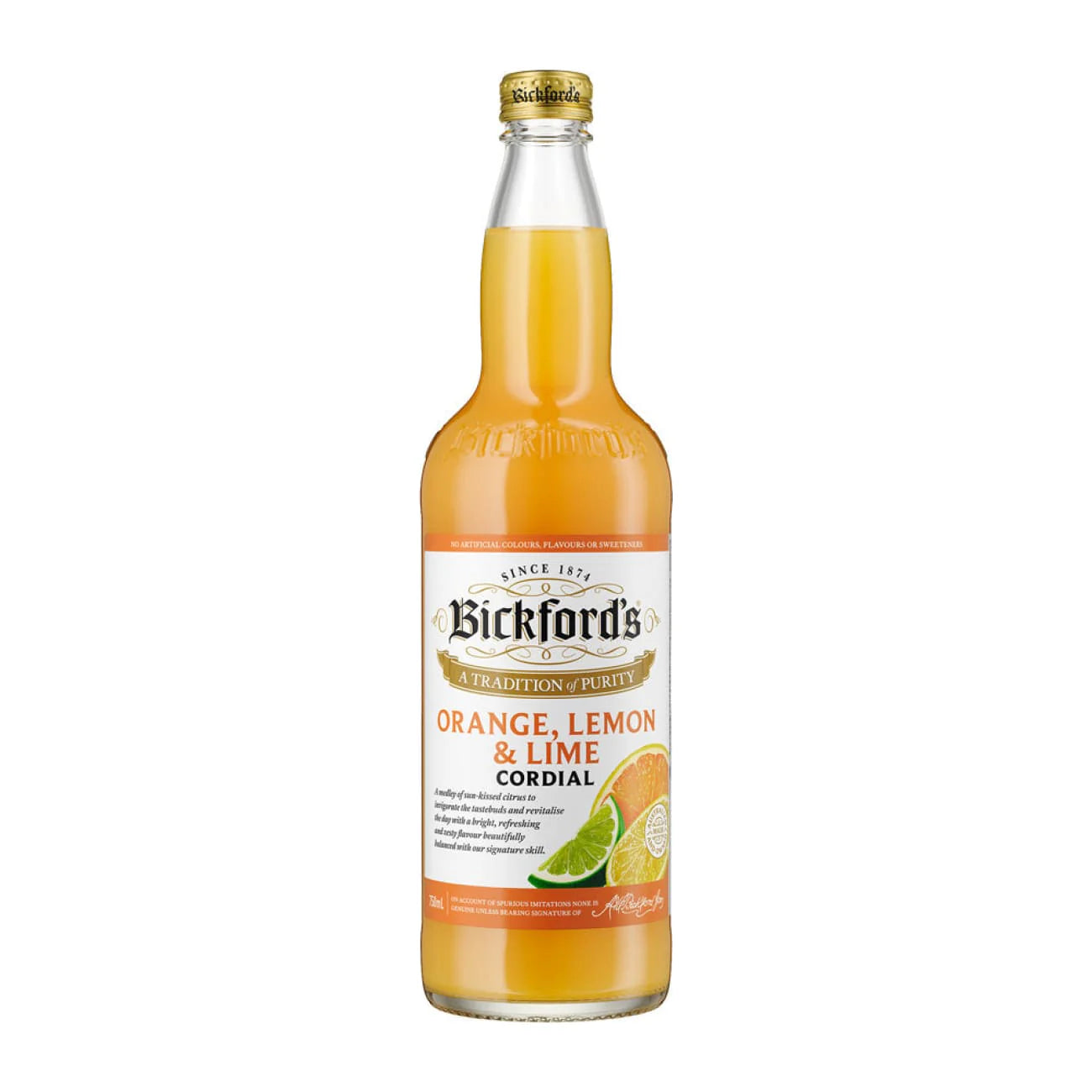 Bickfords Cordial Orange Lemon Lime | 750mL