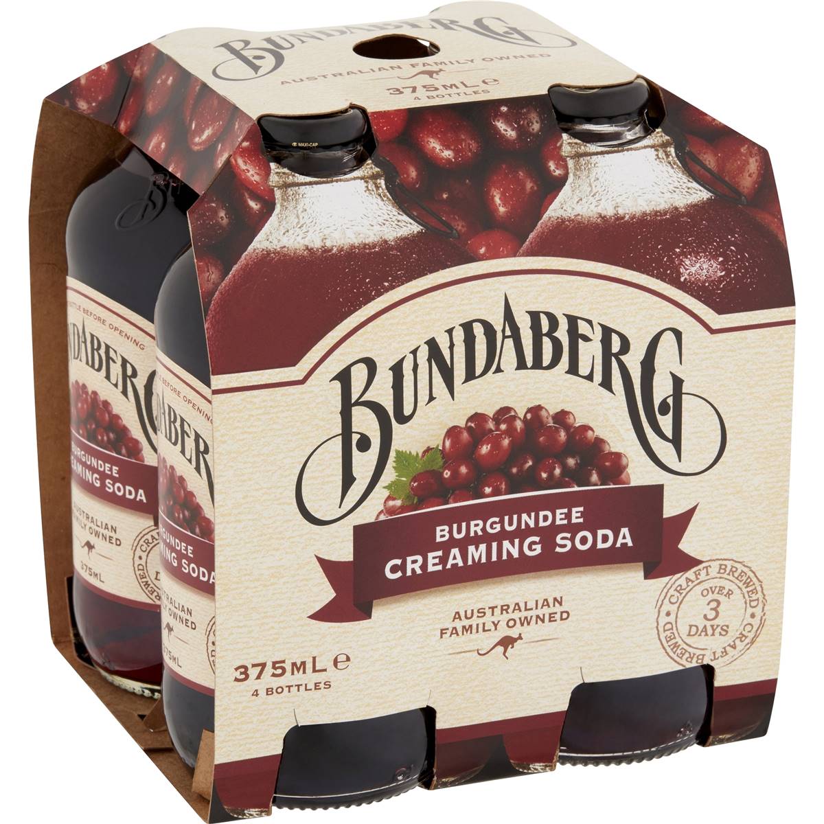 Bundaberg Burgundee Creaming Soda 375ml
