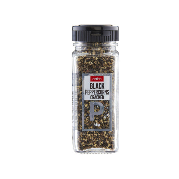 Coles Spices Cracked Black Peppercorns 48g