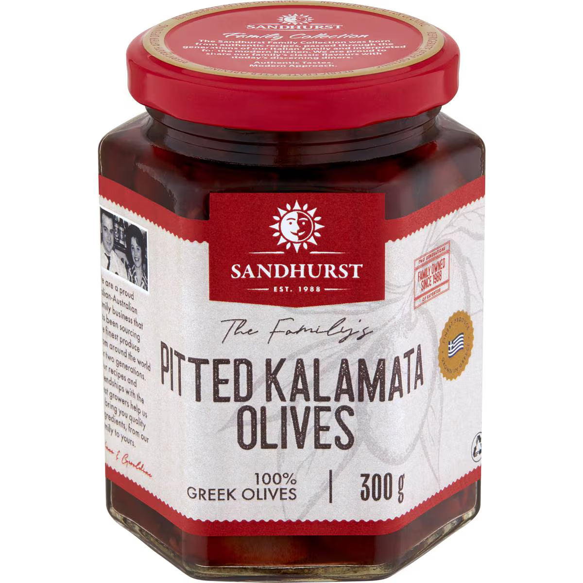 Sandhurst pitted kalamata olives 300g
