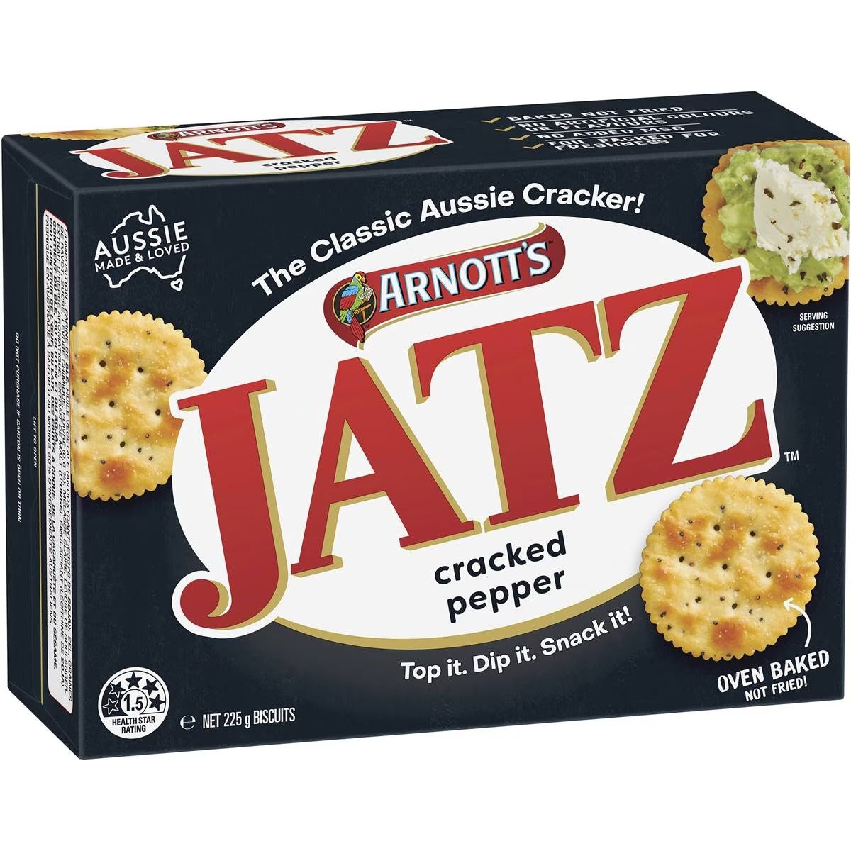 Arnott's Jatz Cracked Pepper 225g