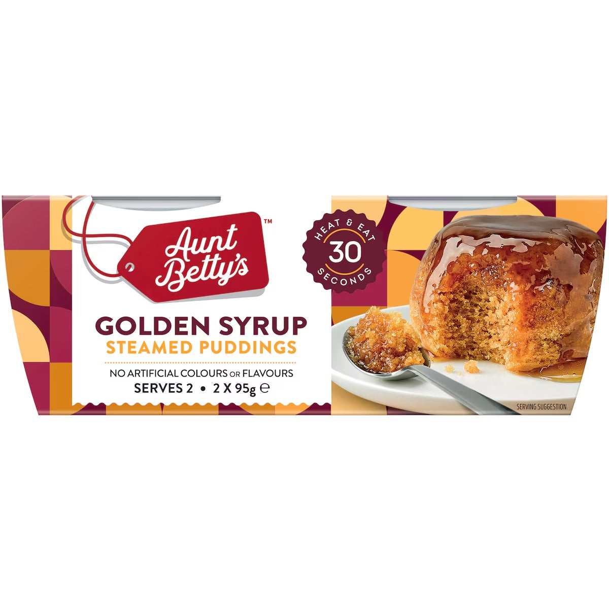 Aunt Betty's Steamed Pudding Golden Syrup 2x95g