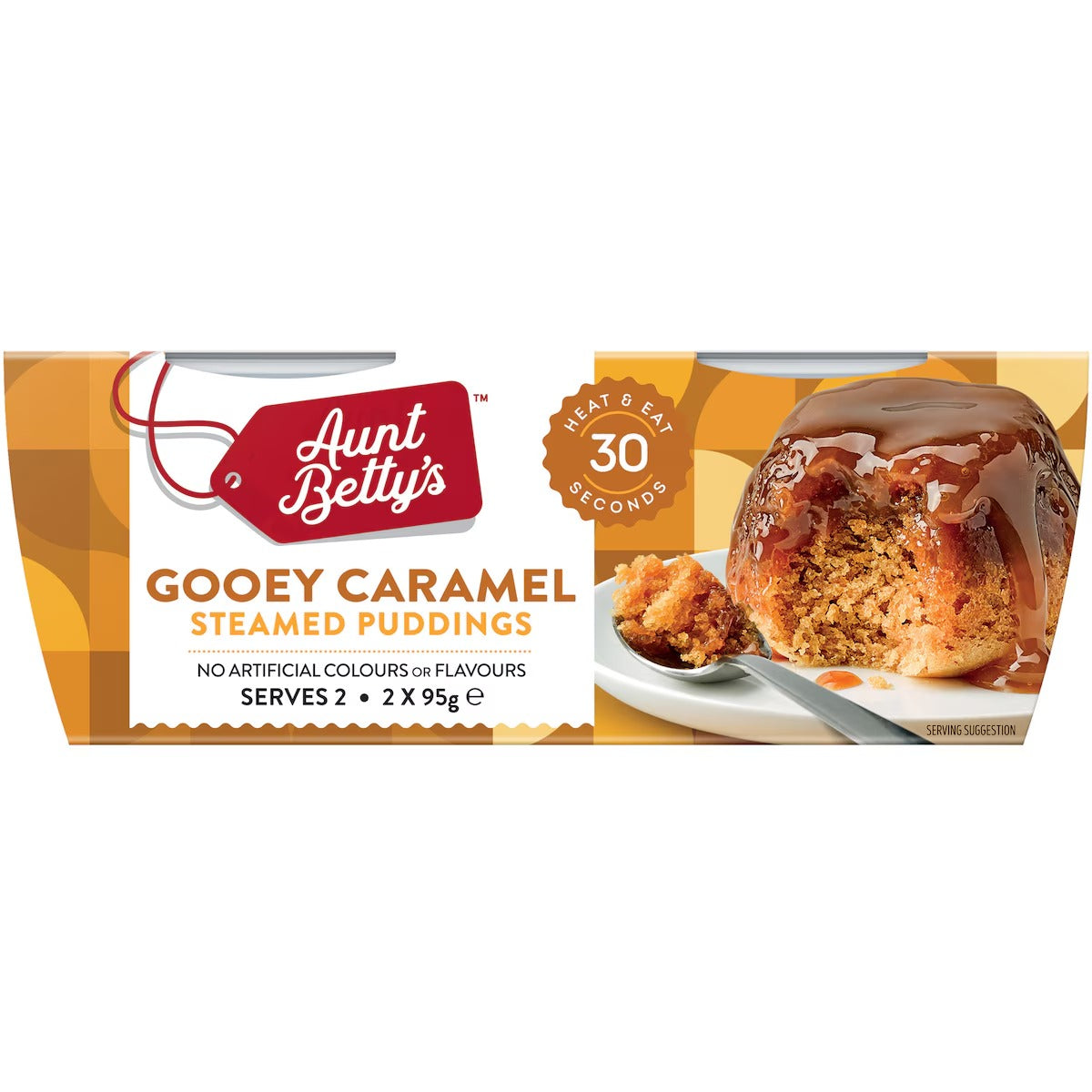 Aunt Betty's Steamed Pudding Gooey Caramel 2x95g