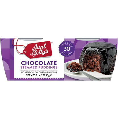 Aunt Betty's Steamed Pudding Chocolate 2x95g