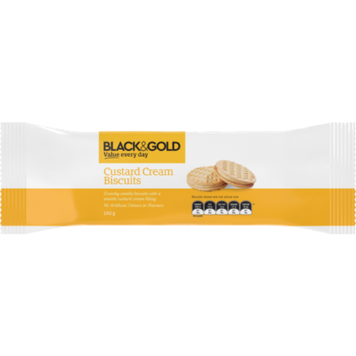 Black & Gold Biscuits Custard Cream 140g