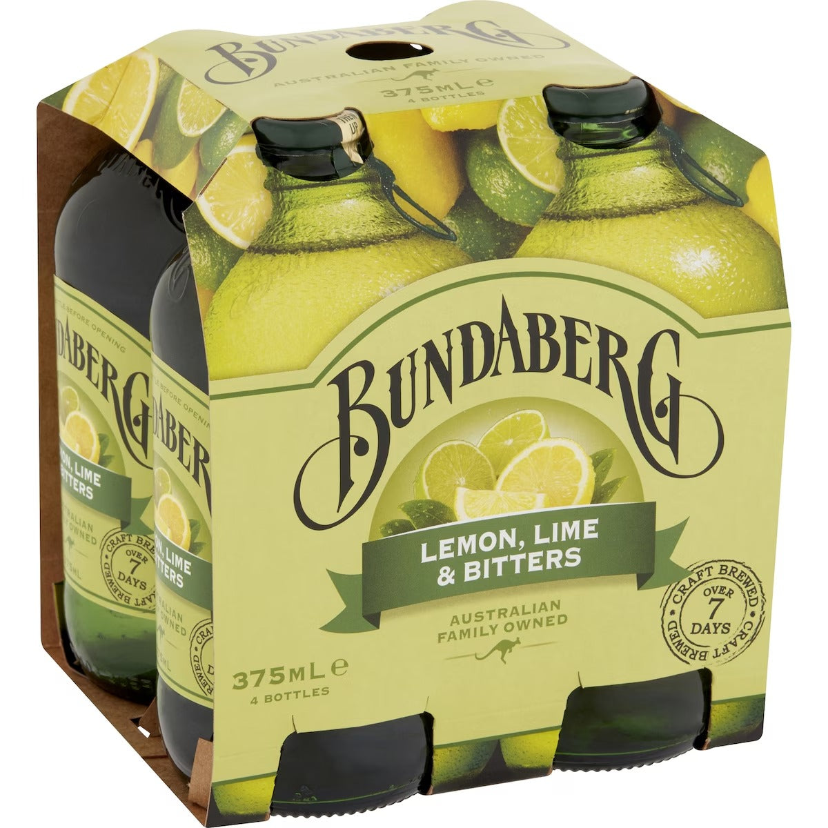 Bundaberg (4pk) Lemon, Lime & Bitters 375ml